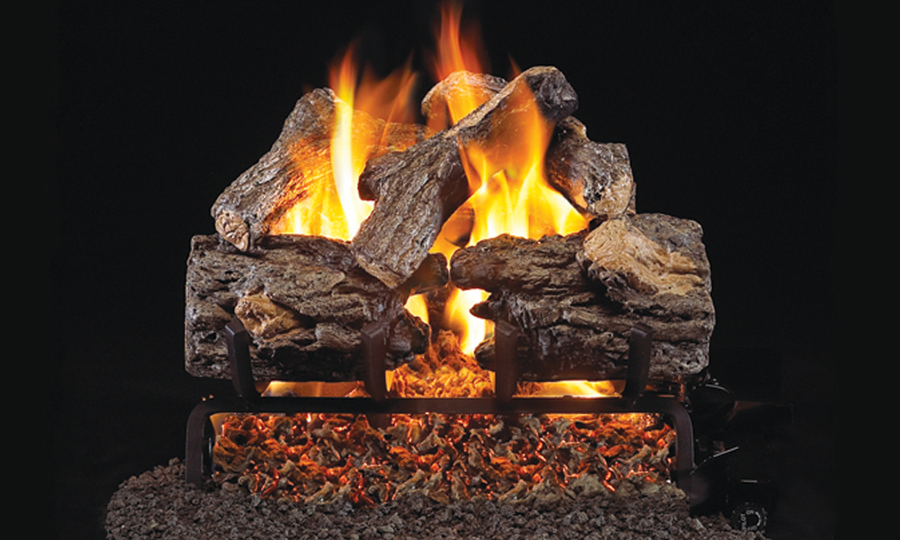 Real Fyre 18/20" Vented Burnt Rustic Oak Log Set
