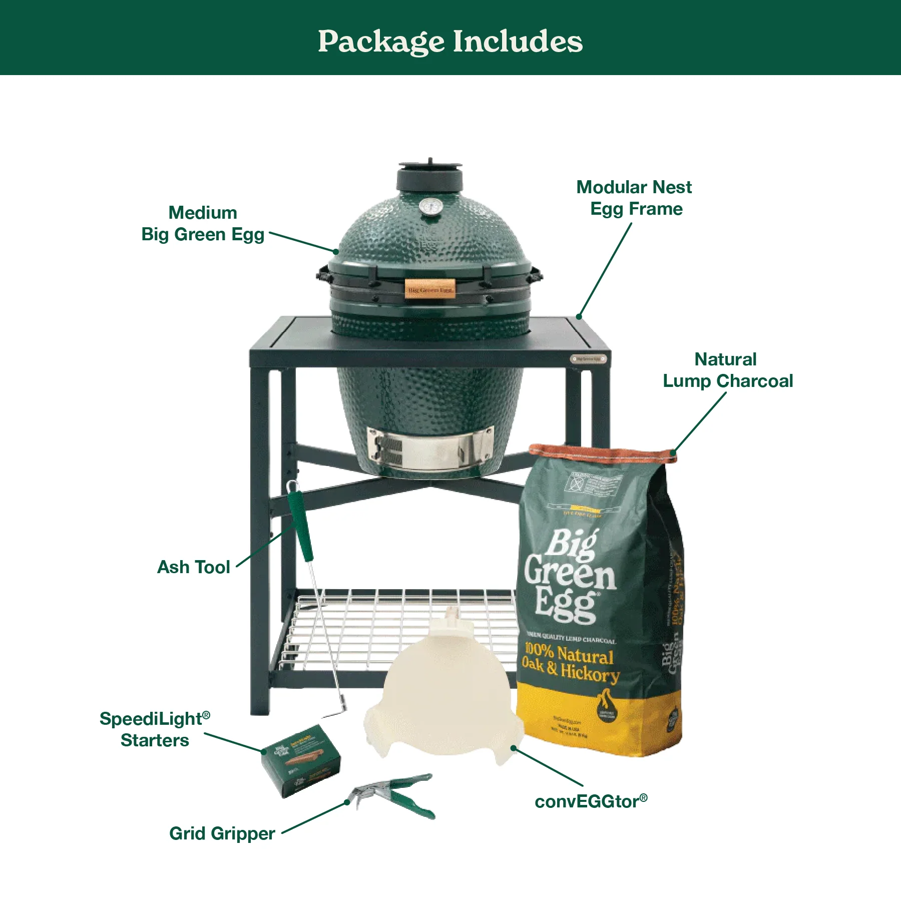 Big Green Egg Medium Big Green Egg In A Modular Nest Package