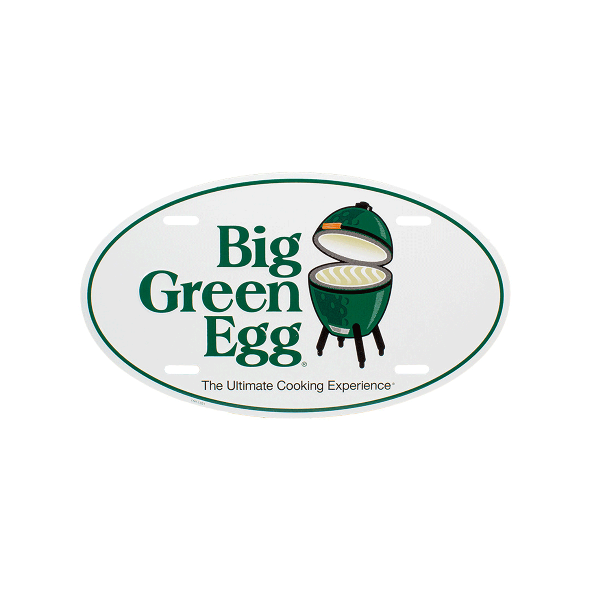 Big Green Egg Oval Stamped Aluminum Logo Sign