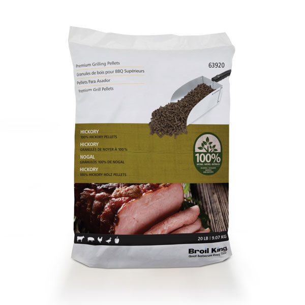 Broil King Hickory Pellets 20 lb Resealable Bag 63920