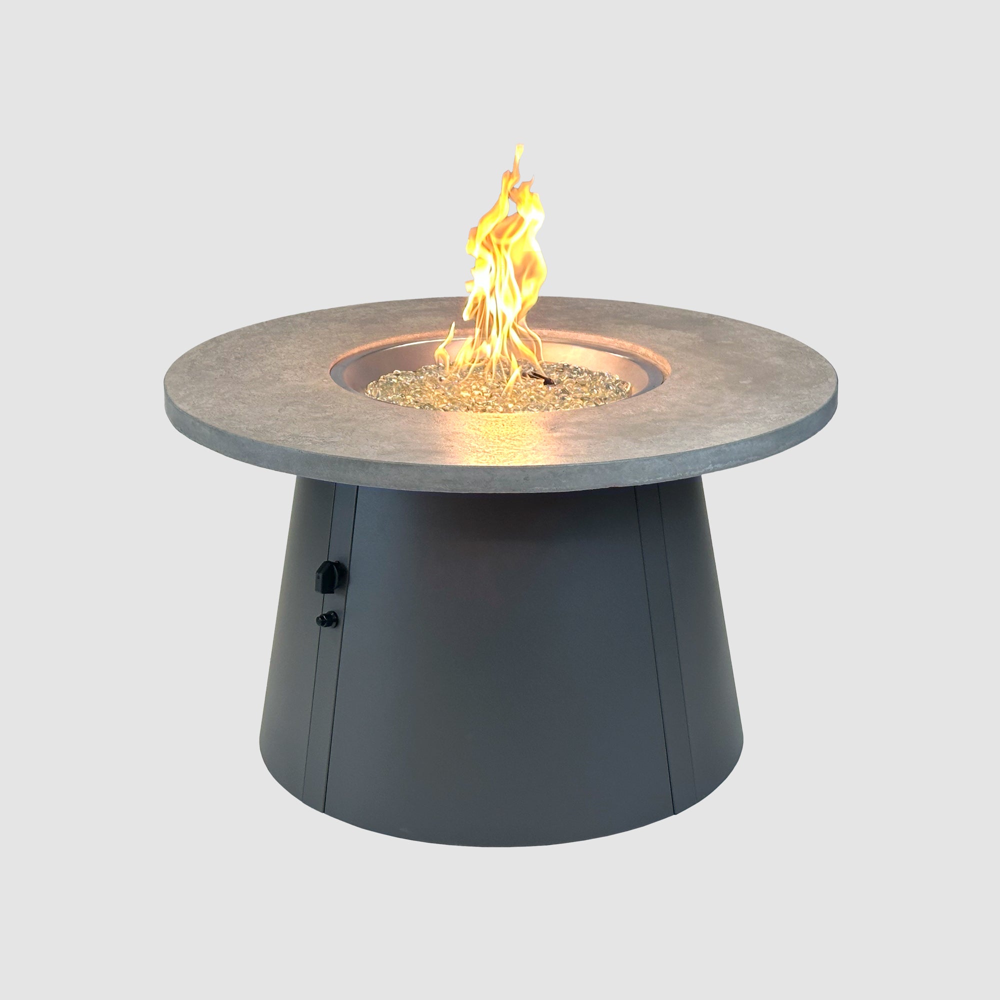 Cirvalo 42" Round Gas Fire Pit Table wit - Round Granite Top