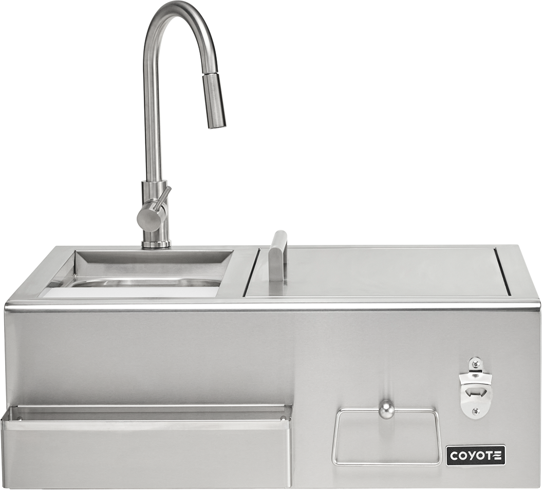 Coyote 30" Refreshment Center w/ Sink, Faucet, DI Cooler