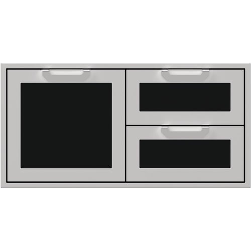 Hestan 42" Double Drawer & Storage Door Combo Recessed Marquise Acc