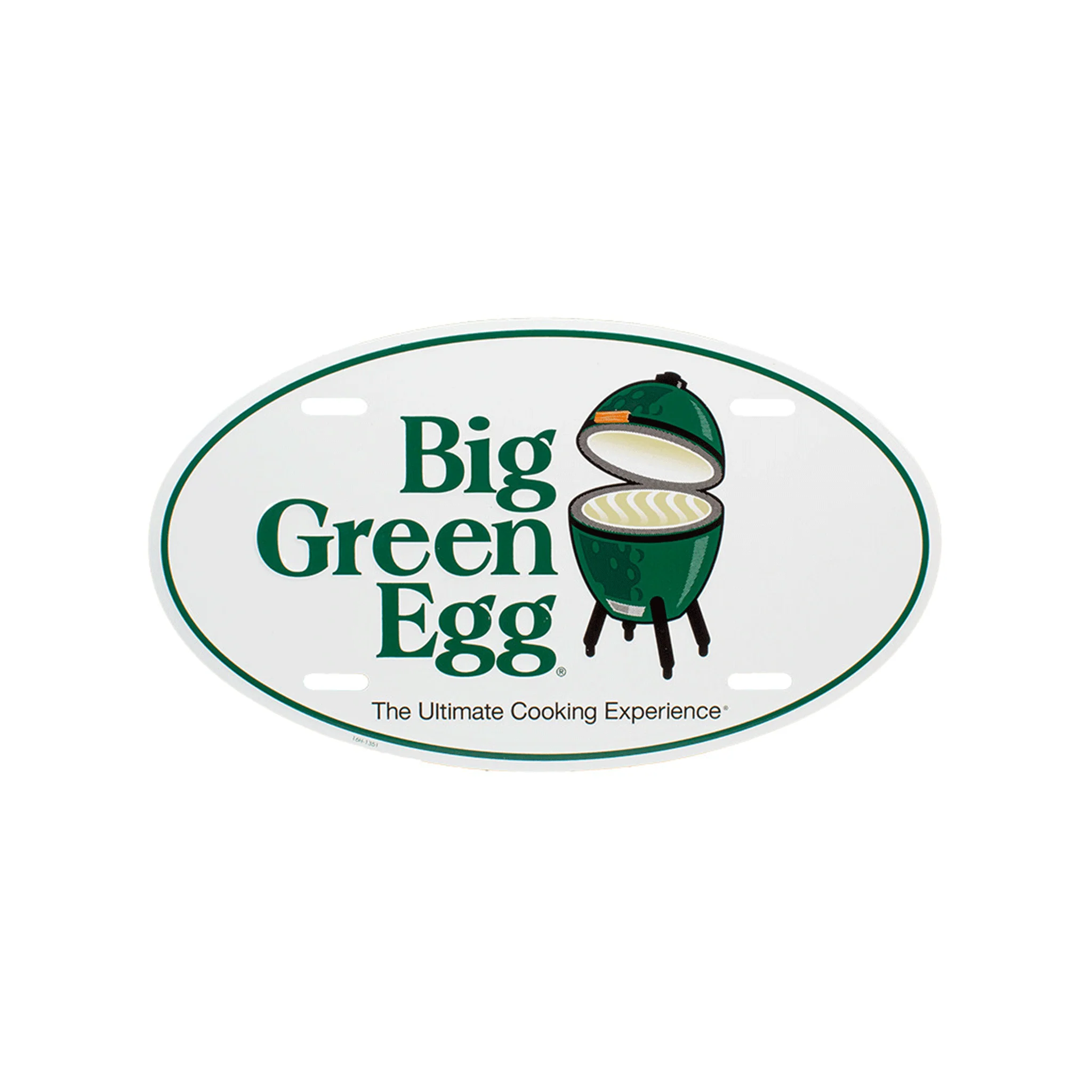 Big Green Egg Oval Stamped Aluminum Logo Sign