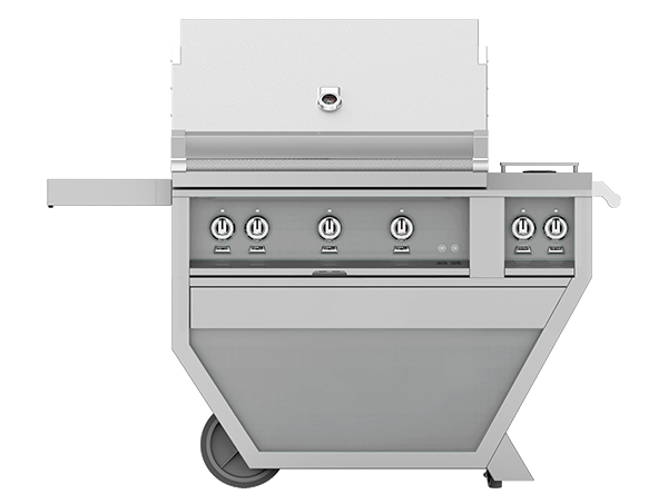 Hestan 36" Grill & Deluxe Cart 3 Trellis Burners Rotisserie
