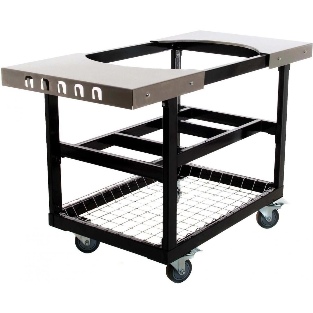 Cart Base w Basket and SS Side Shelves