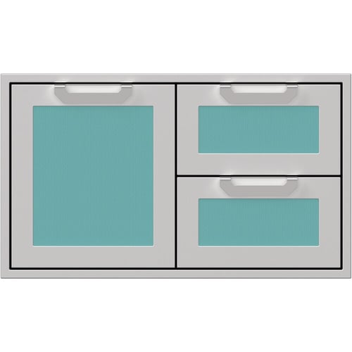 Hestan 36" Double Drawer & Storage Door Combo Recessed Marquise Acc