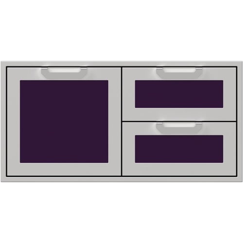 Hestan 42" Double Drawer & Storage Door Combo Recessed Marquise Acc