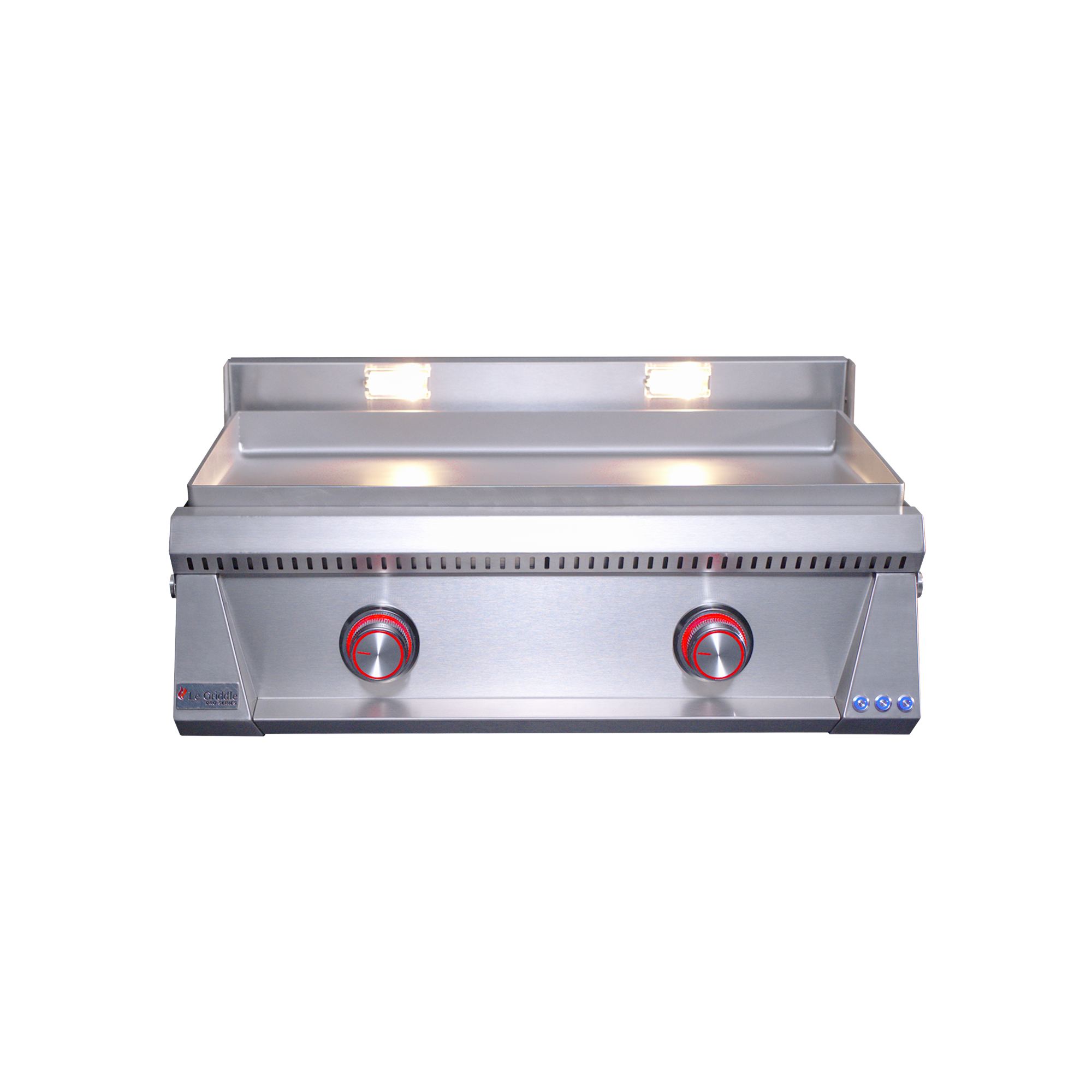 Le Griddle Pro Series 75 - 2 Burner Natural Gas - WITH INTERIOR LIGHTS - 6mm Plate