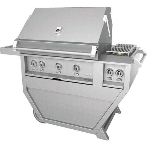 Hestan 36" Grill & Deluxe Cart 3 Trellis Burners Rotisserie