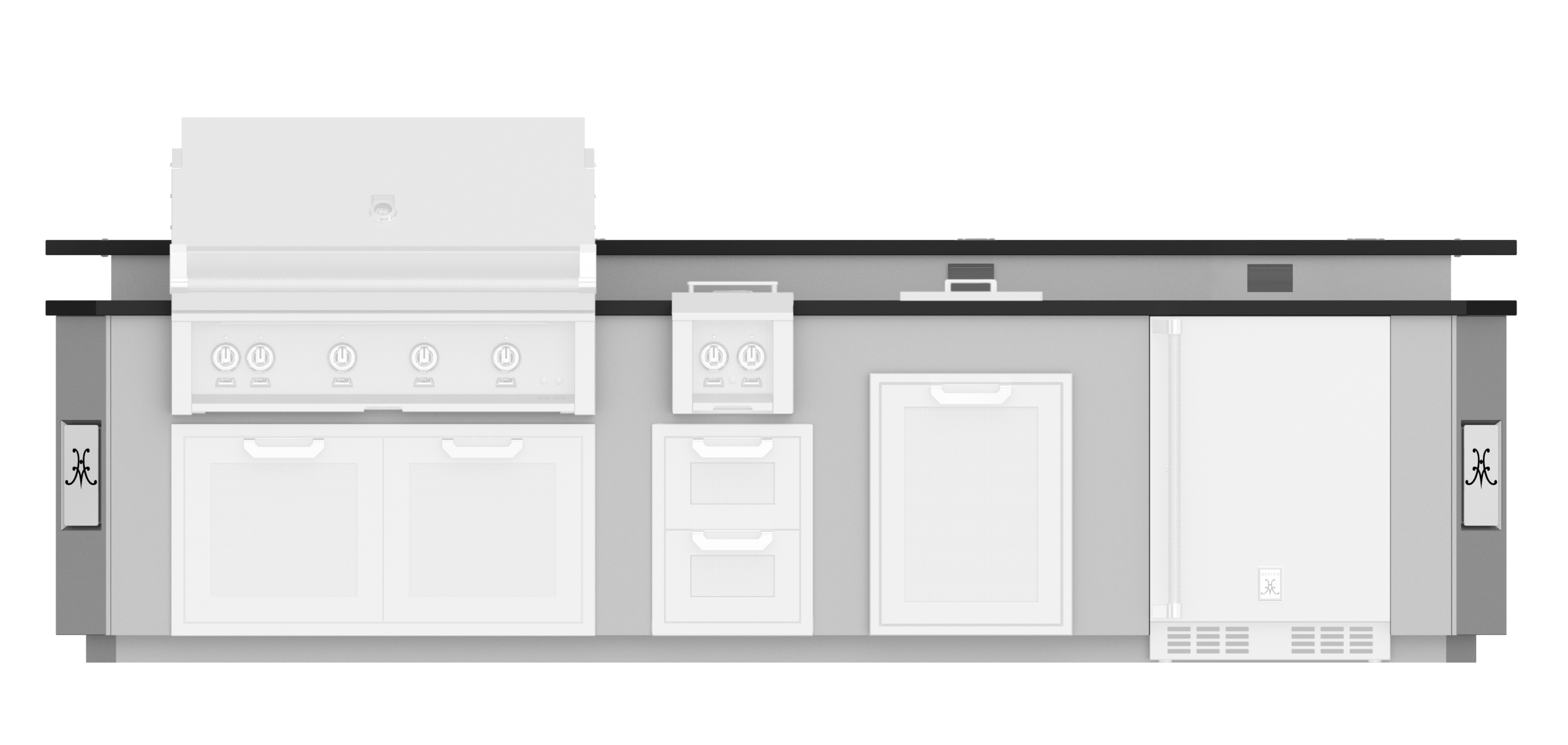 Hestan Grill Entertainment Suite Bar Foot Rail 12 Foot