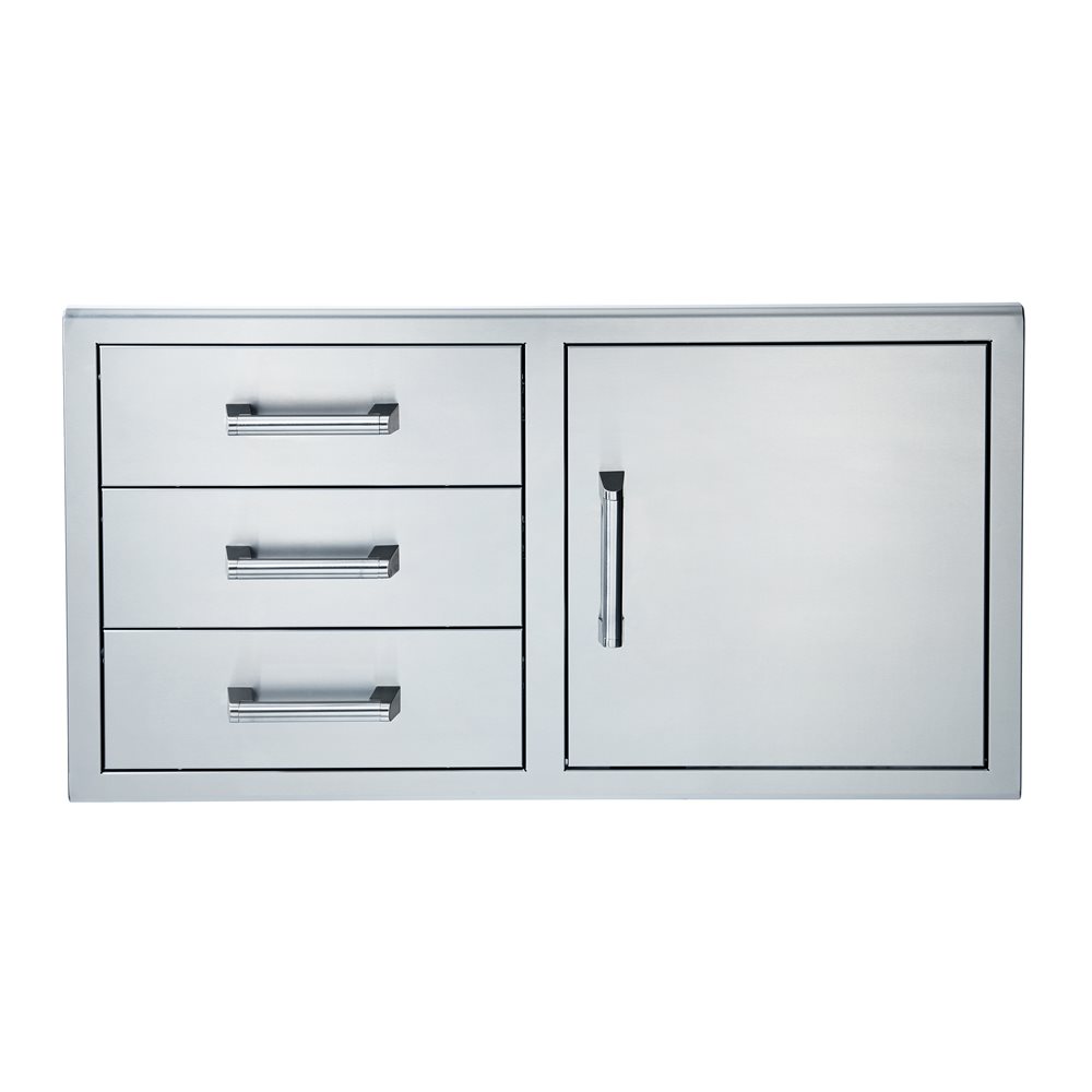 Broilmaster Single Door with Triple Drawer, 42-in. W x 22-in. H