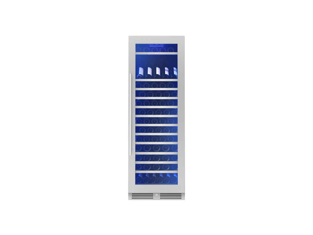 Zephyr Wine cooler 24" full size ss + glass reversible 1 zone