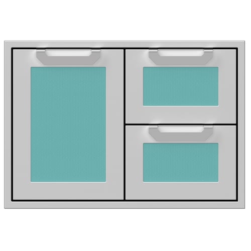 Hestan 30" Double Drawer & Storage Door Combo Recessed Marquise Acc