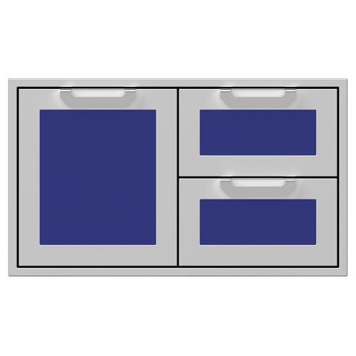Hestan 36" Double Drawer & Storage Door Combo Recessed Marquise Acc