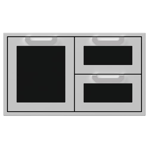 Hestan 36" Double Drawer & Storage Door Combo Recessed Marquise Acc