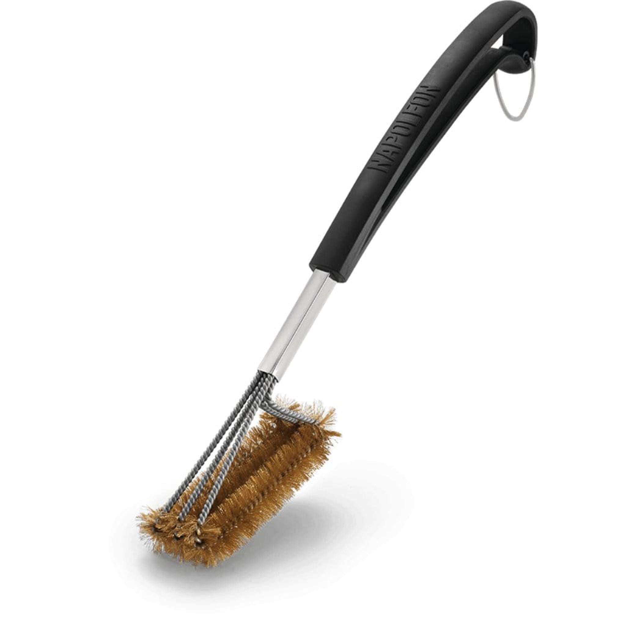 Triple-Row Grill Brush with Brass Bristles