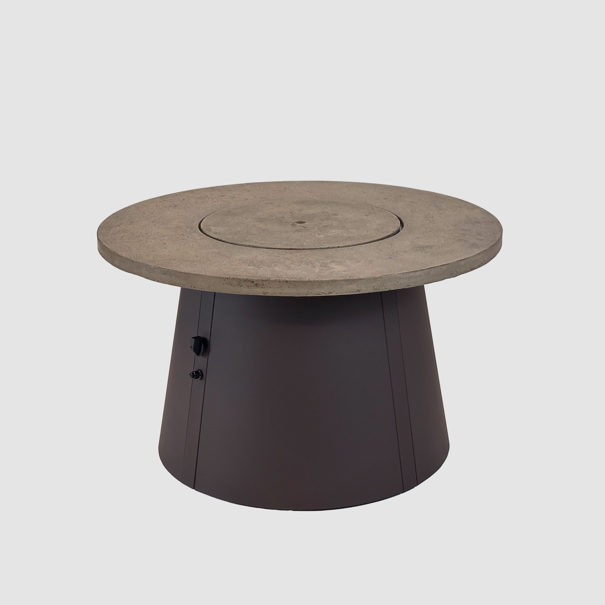 Cirvalo 42" Round Gas Fire Pit Table wit - Round Granite Top