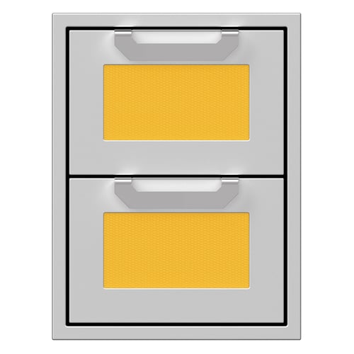 Hestan 16" Double Storage Drawer Recessed Marquise Accented Panels