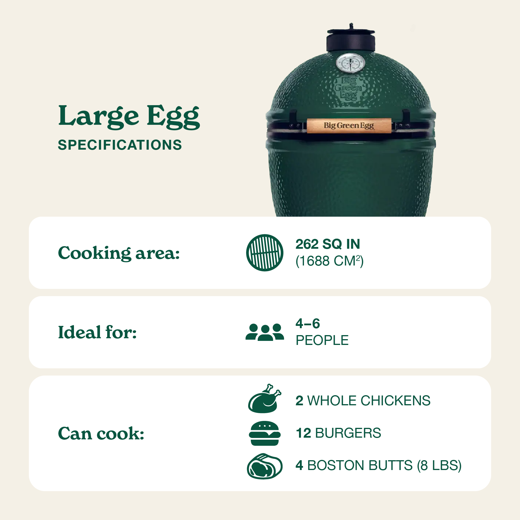 Big Green Egg Large Kamado Grill - Egg In The Box