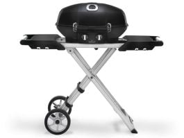 Napoleon TravelQ PRO285X Portable LP Gas Grill with Scissor Cart, Black