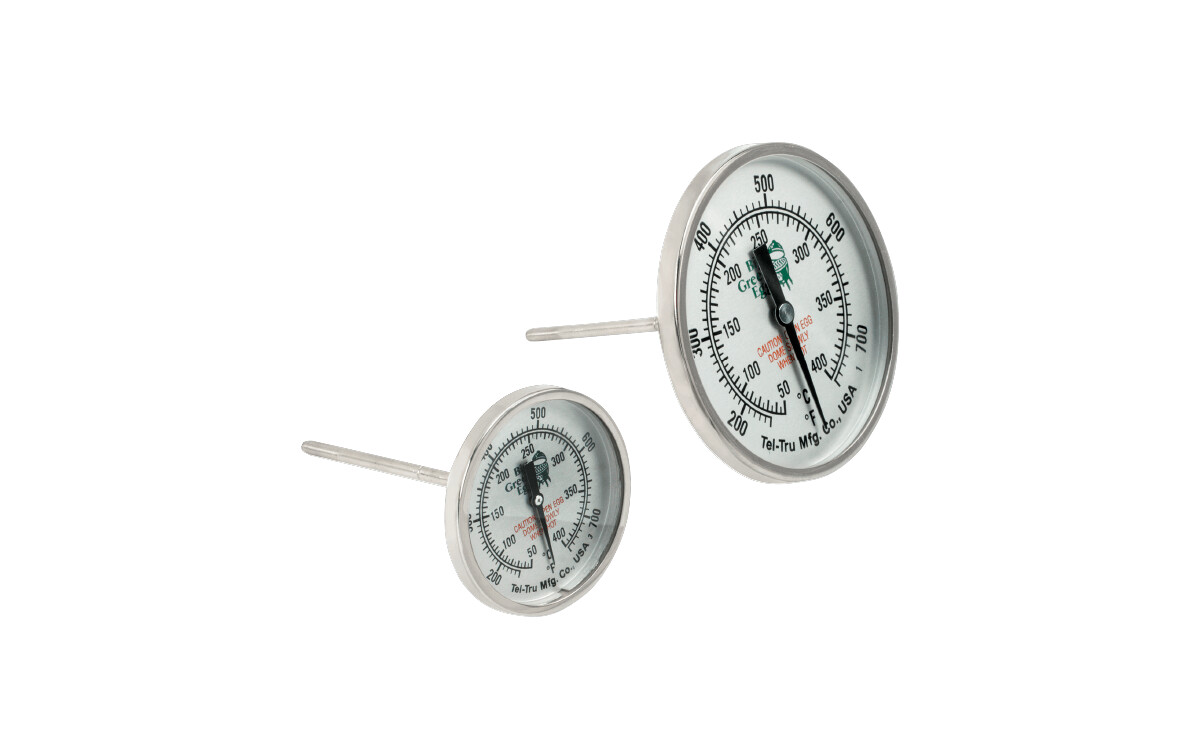 Big Green Egg External Temperature Gauge Large Dial 3"/8Cm (750°F / 400°C) (Fits All Except Mini)