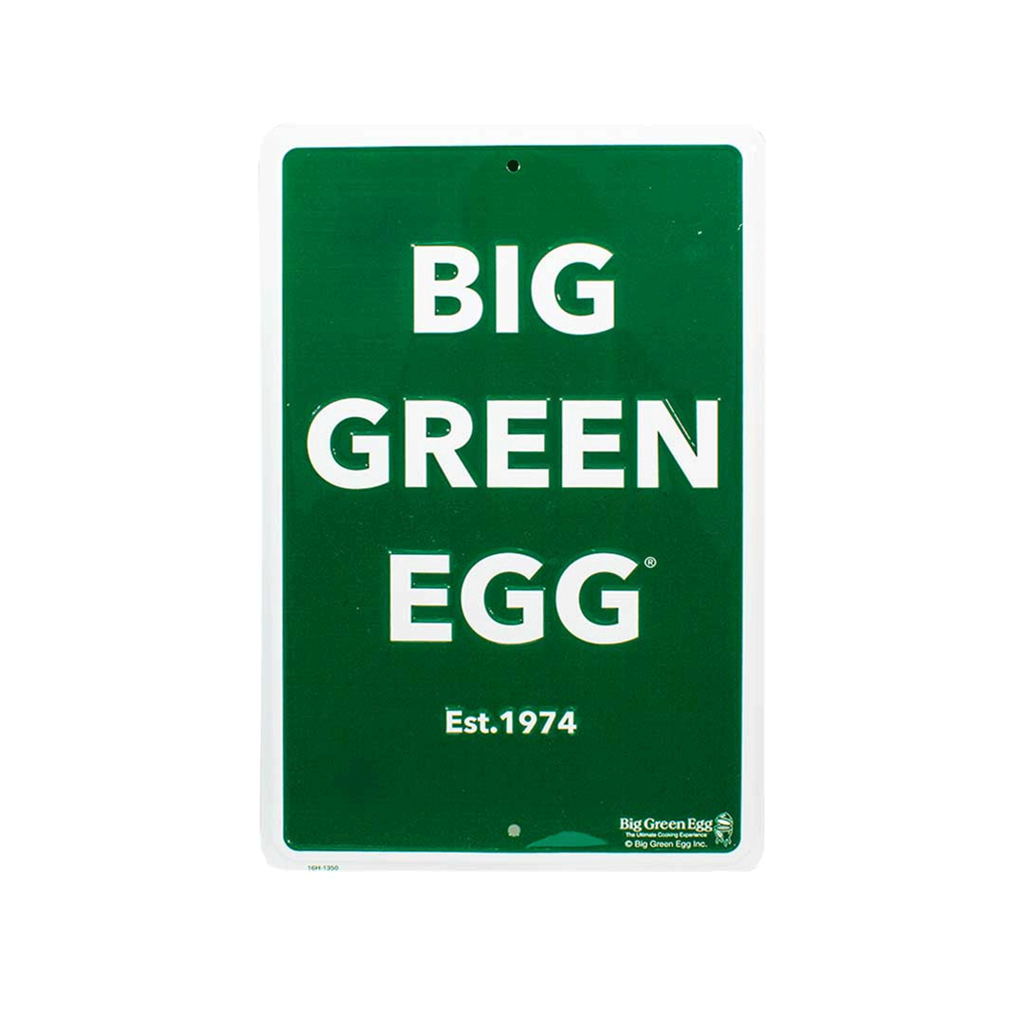 Big Green Egg Stamped Aluminum Est.1974 Sign