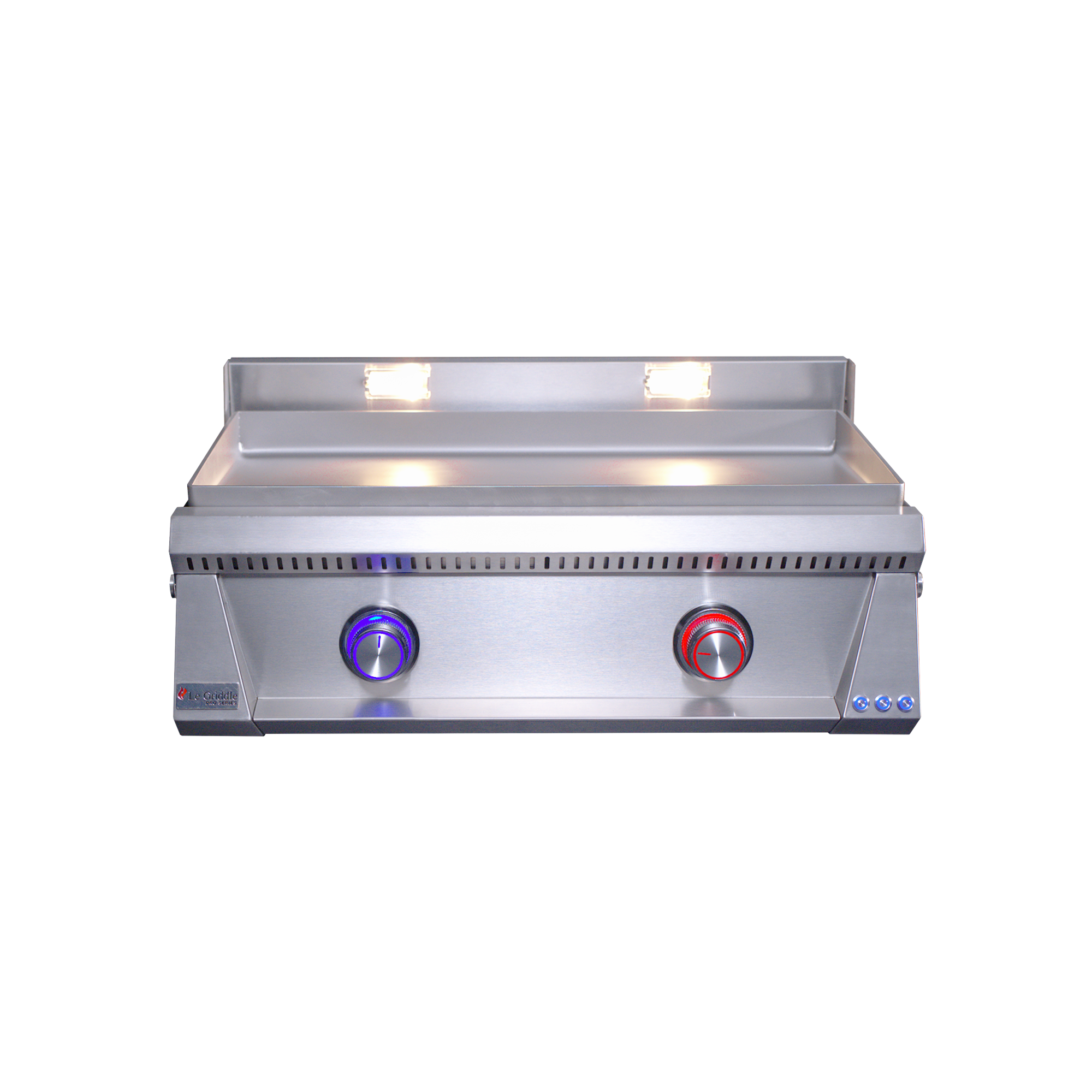 Le Griddle Pro Series 75 - 2 Burner Natural Gas - WITH INTERIOR LIGHTS - 6mm Plate