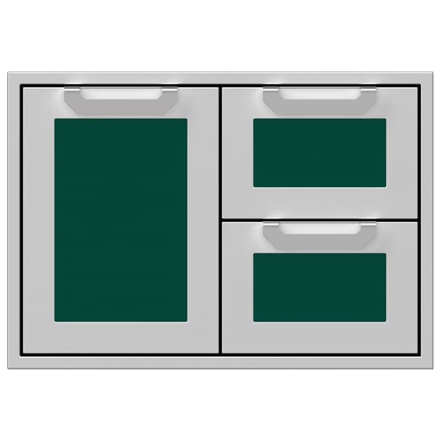 Hestan 30" Double Drawer & Storage Door Combo Recessed Marquise Acc