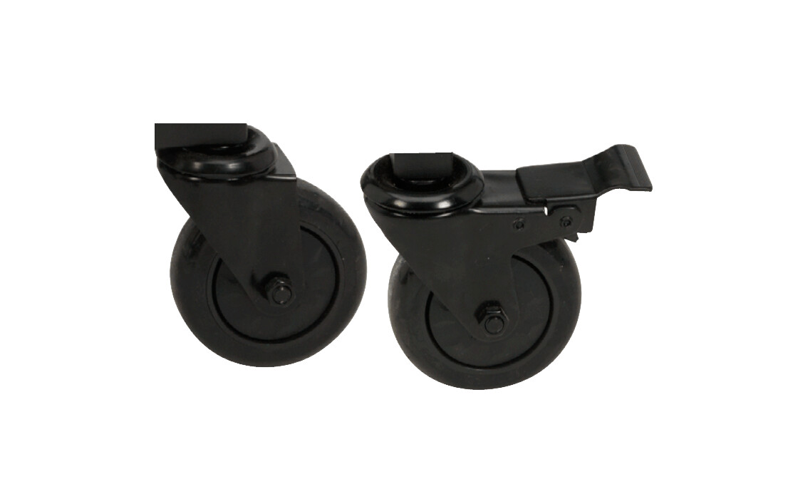 Big Green Egg Caster Kit - (4 In/10 Cm) 1 Locking 1 Non-Locking For Modular Nests, Nests And Wood Tables