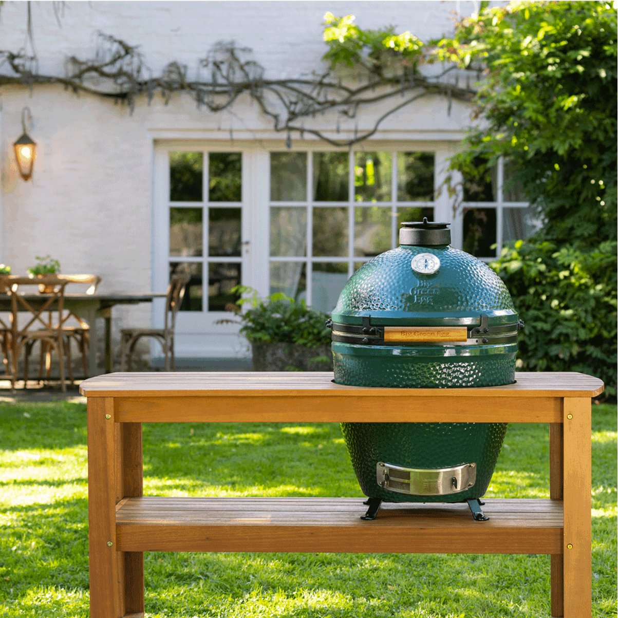 Big Green Egg Table - Solid Acacia Hardwood For Large Egg