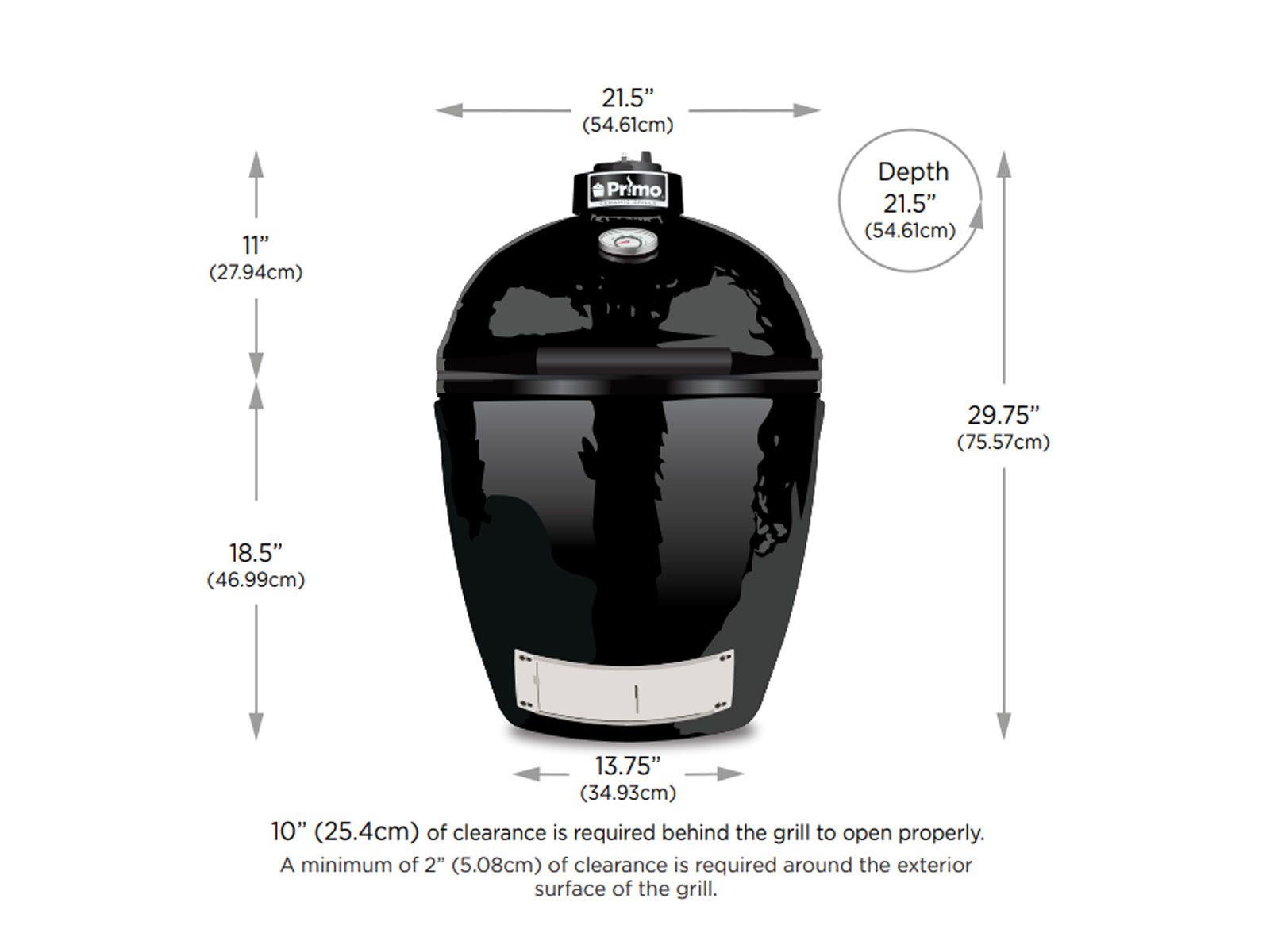 Primo Round Ceramic Charcoal Kamado Grill All-In-One with Cradle