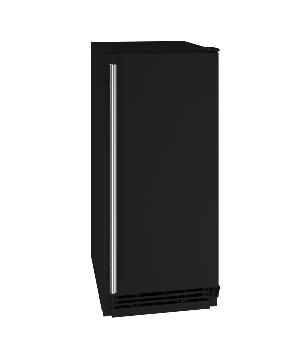 U-Line® 1 Class 15" 25 Lb. Black Solid Ice Maker