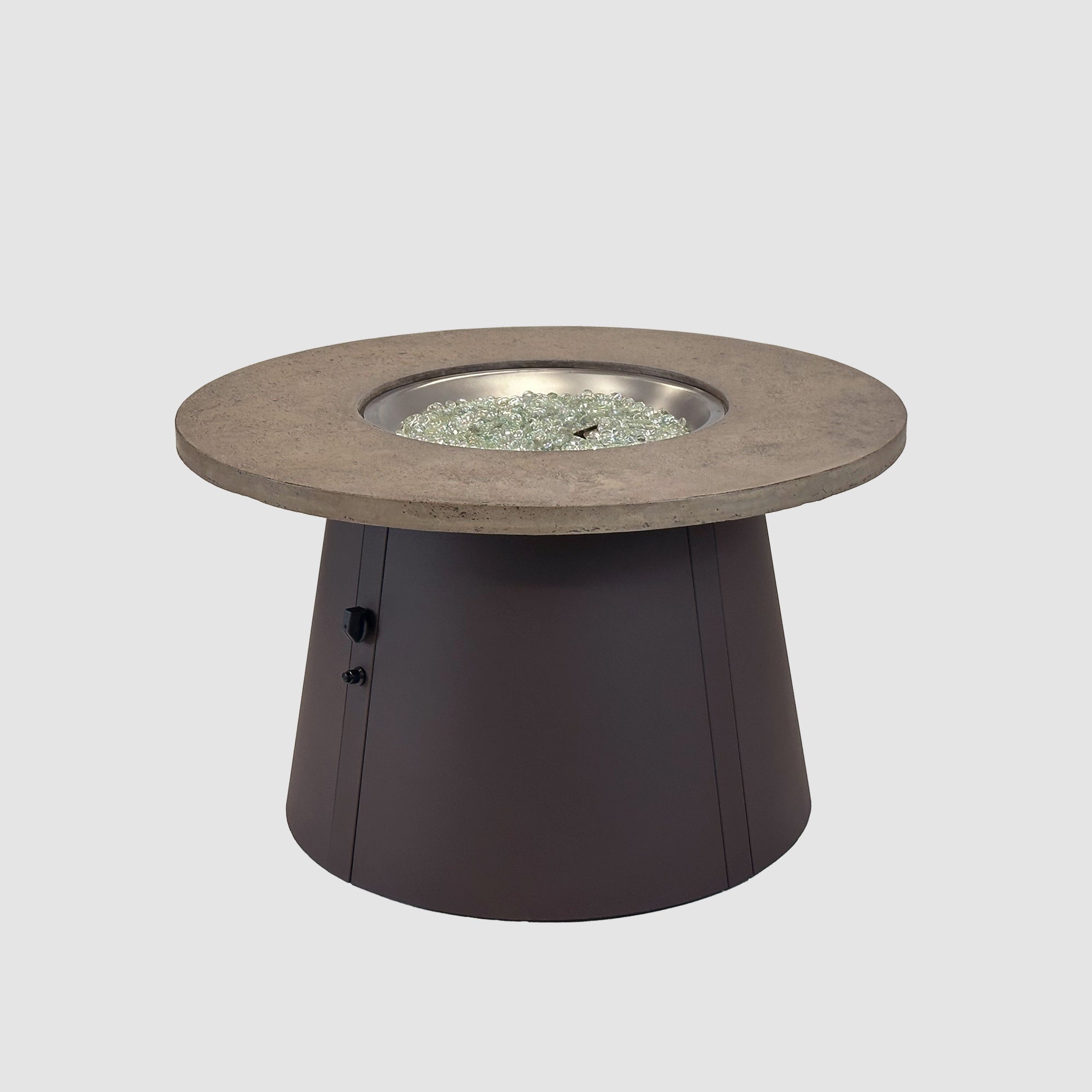 Cirvalo 42" Round Gas Fire Pit Table wit - Round Granite Top