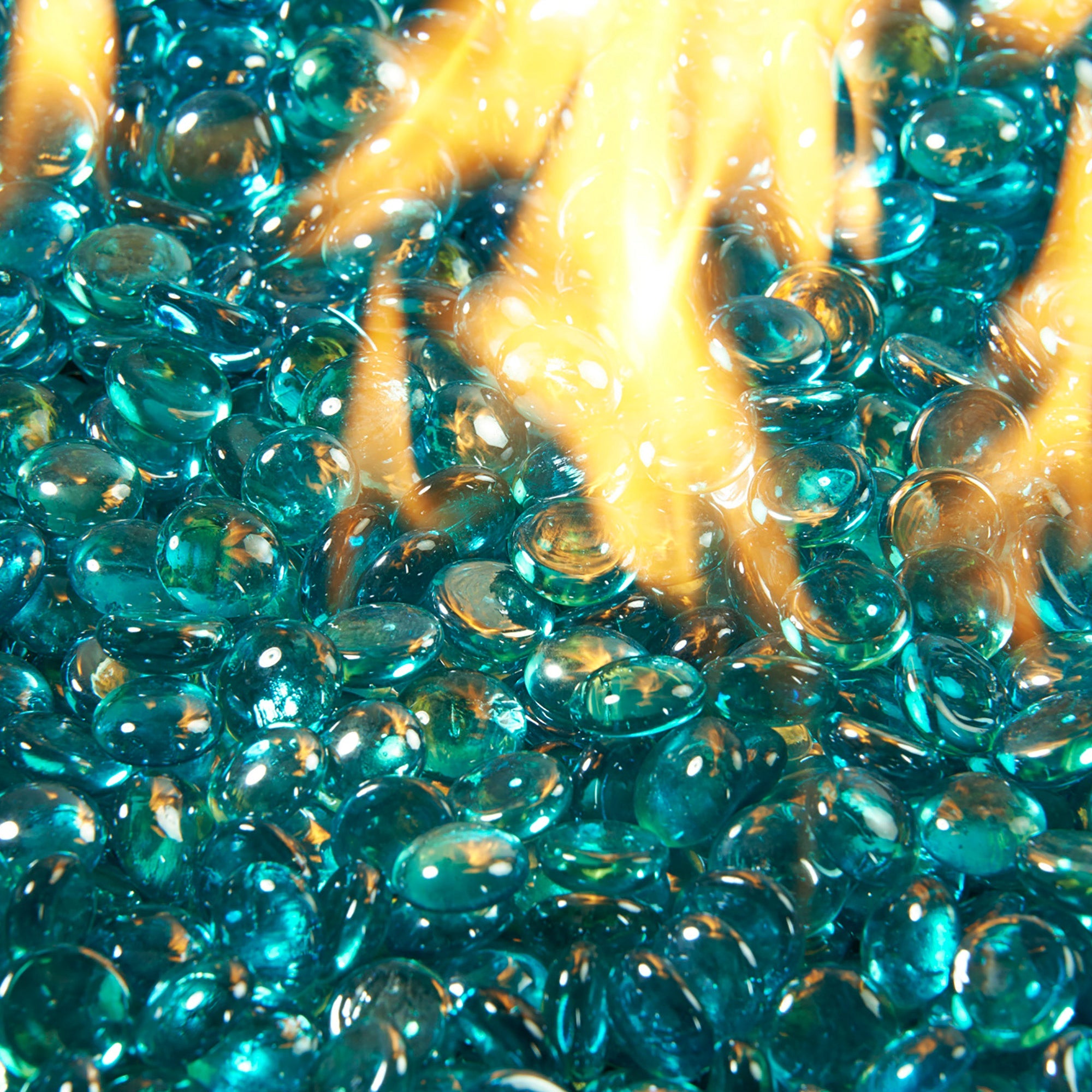 Clear Crystal Fire Glass Gems