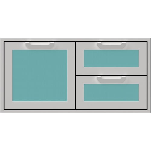Hestan 42" Double Drawer & Storage Door Combo Recessed Marquise Acc