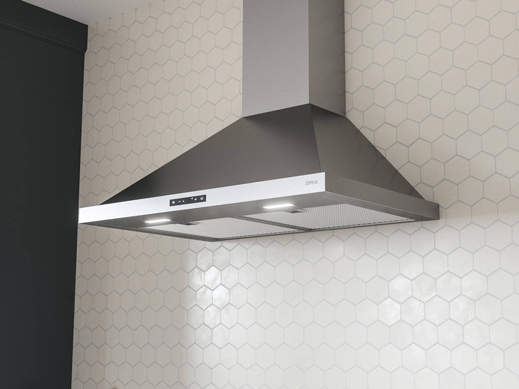 Zephyr Ombra Chimney Hood 30" LED ACT