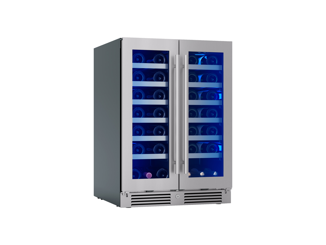 Zephyr Wine Cooler 24" French Door Dual Zone