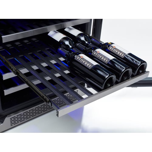 Zephyr Wine cooler 24" full size ss + glass reversible 2 zones
