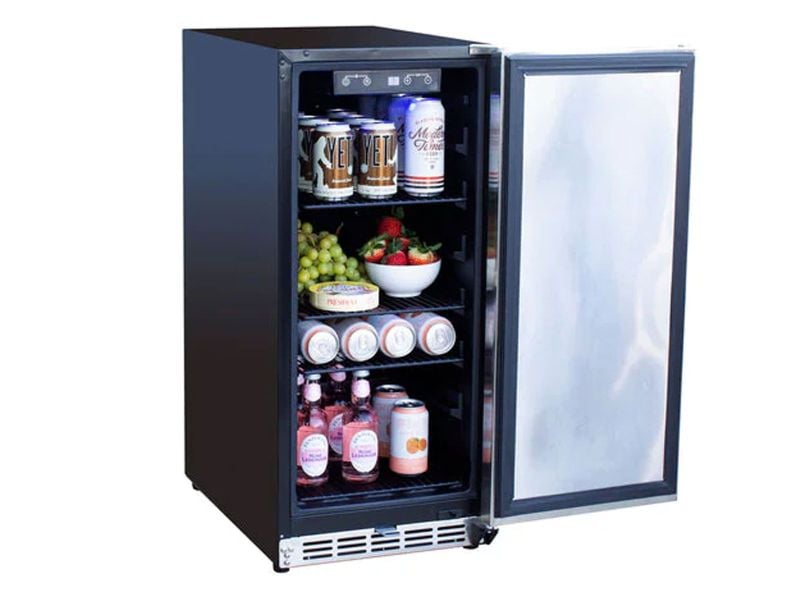 TrueFlame 15" Outdoor Refrigerator - Solid Door