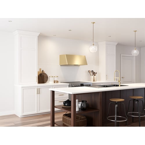 Zephyr Mesa Wall Hood 48" BODY ONLY Gold