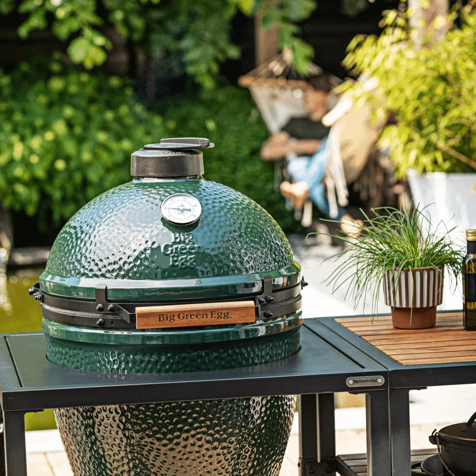 Big Green Egg Large Big Green Egg In Modular Nest With Expansion And 3 Acacia Inserts Package