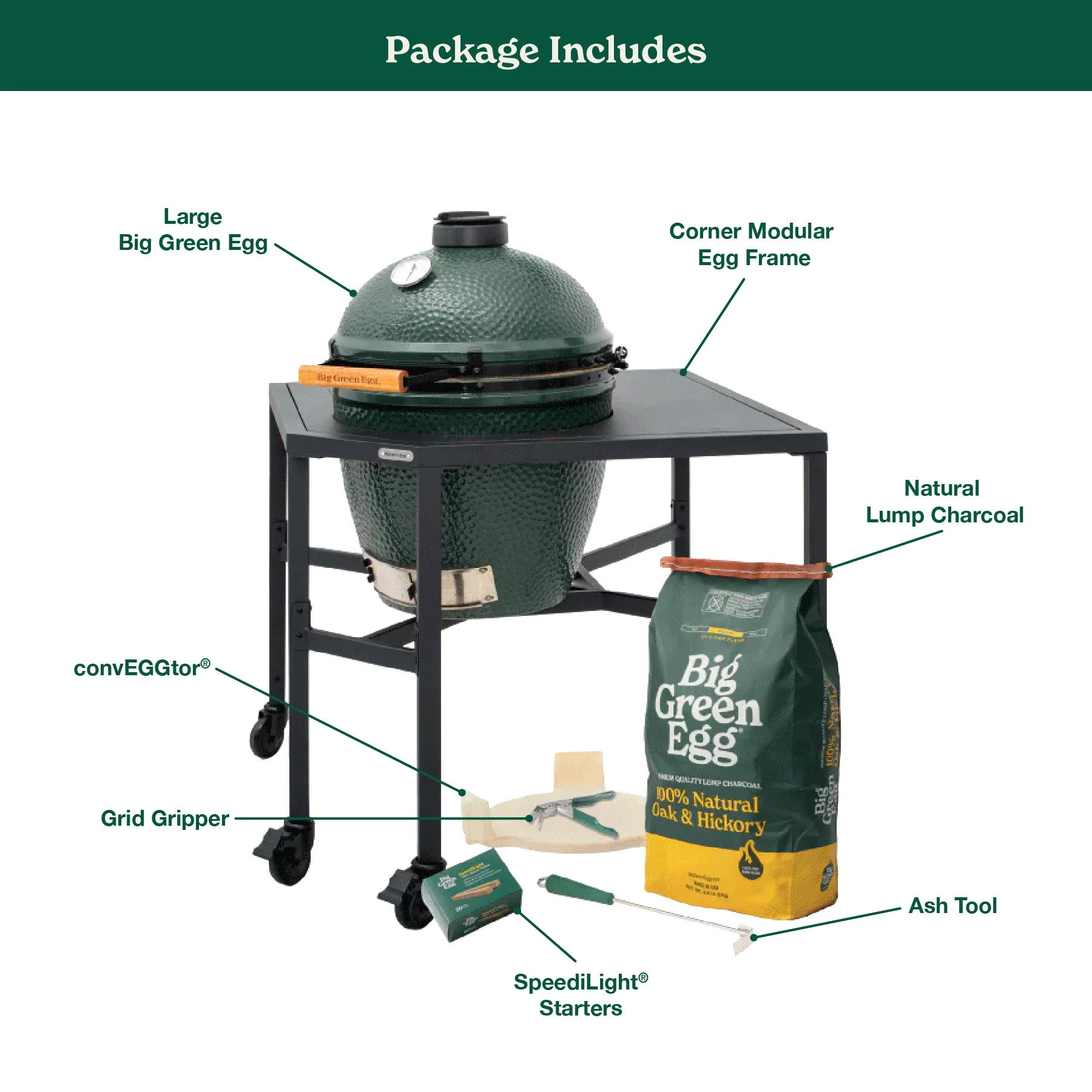 Big Green Egg Large Big Green Egg In A Corner Modular Package