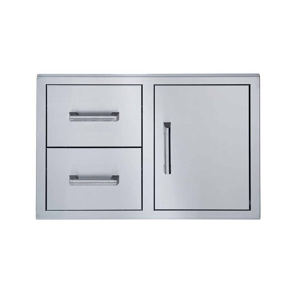 Broilmaster Single Door with Double Drawer, 34-in. W x 22-in. H