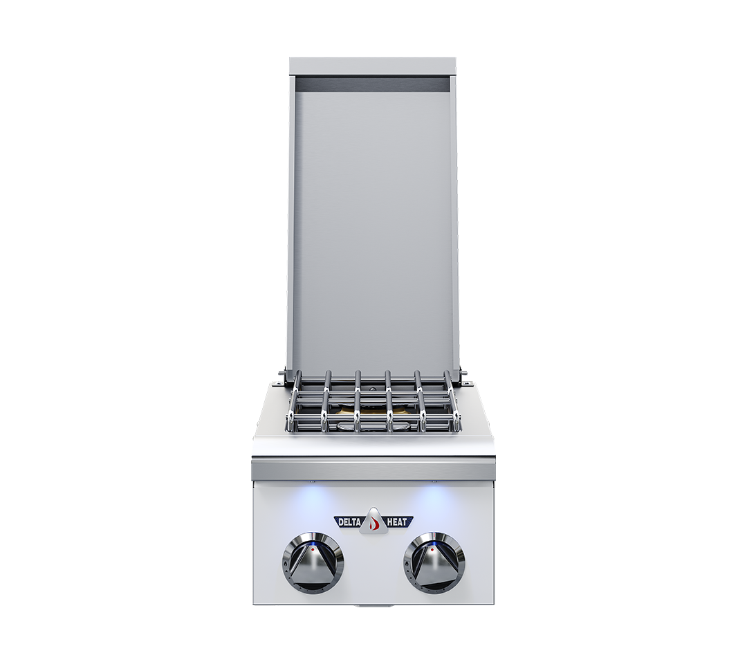 12" Delta Heat Double Side Burner, White Control P
