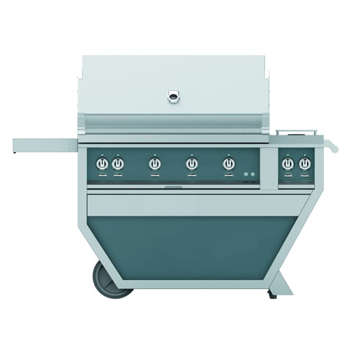 Hestan 42" Grill & Deluxe Cart 4 Trellis Burners Rotisserie