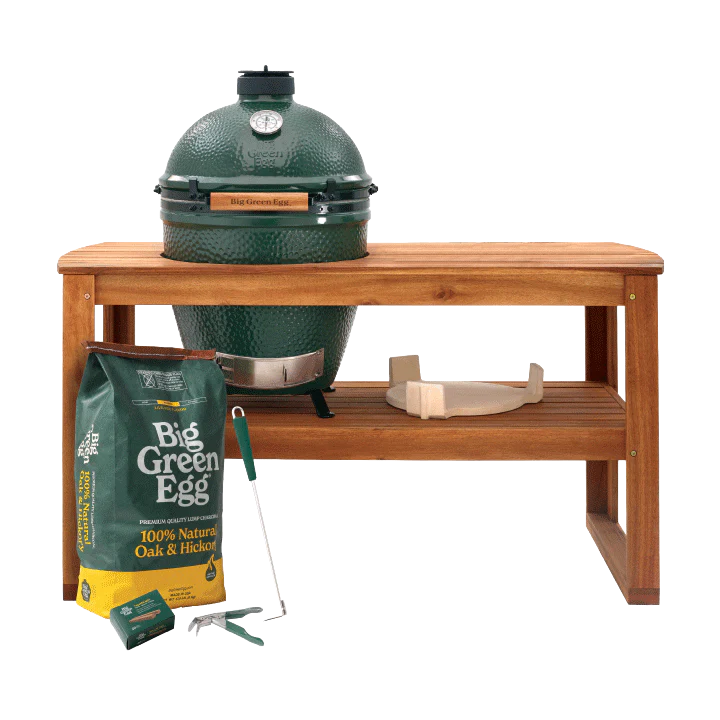 Big Green Egg Large Big Green Egg In Acacia Table Package