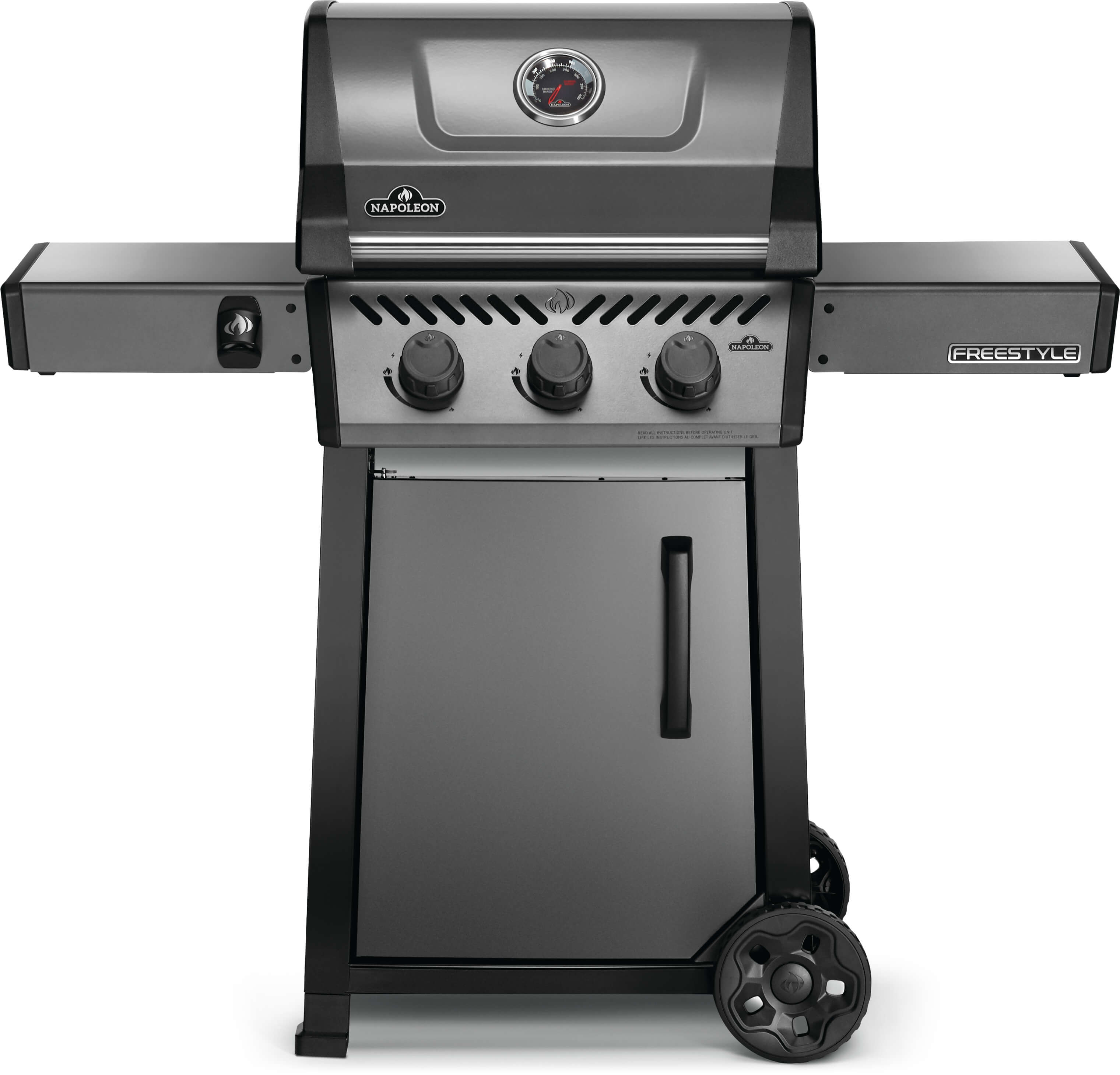 Freestyle 365 LP Gas Grill with Range Side Burner, Graphite Grey