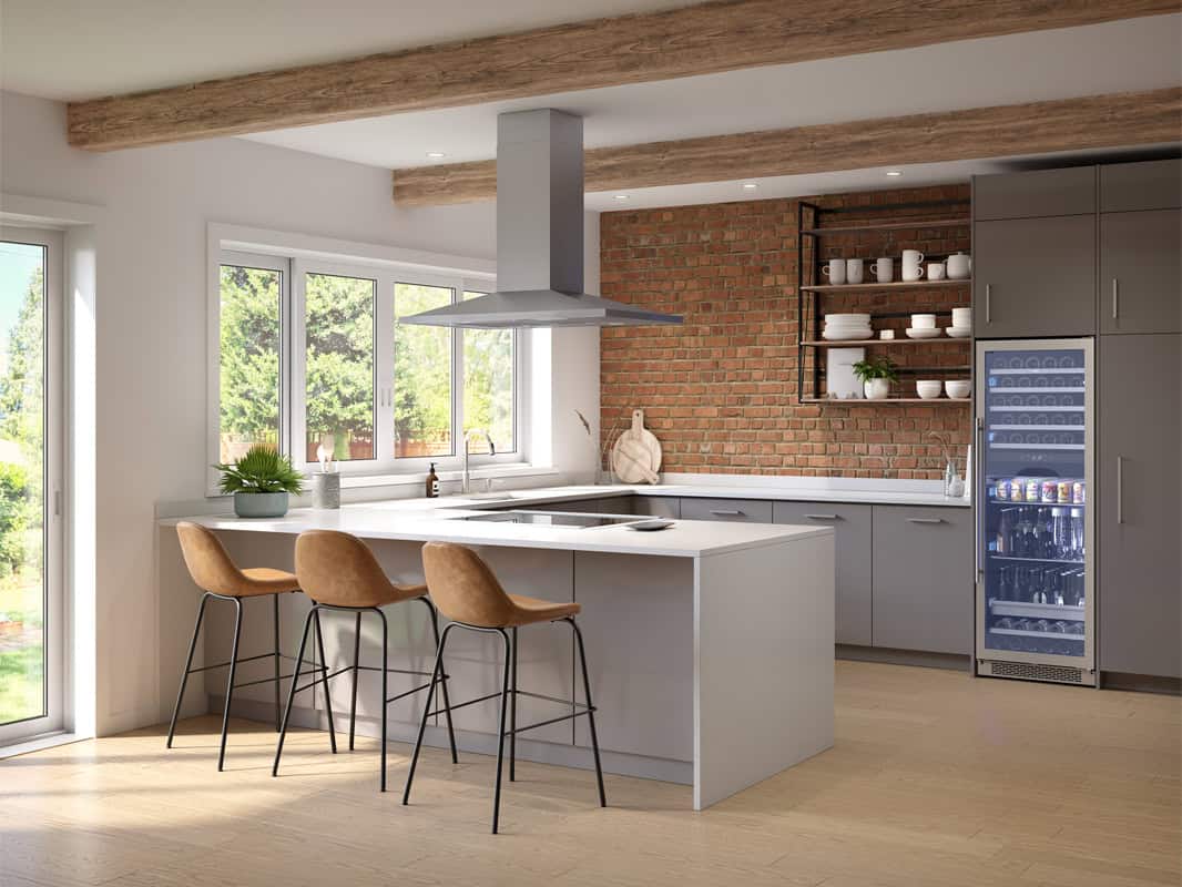 Zephyr Anzio Island Hood 90cm LED 600 CFM ACT