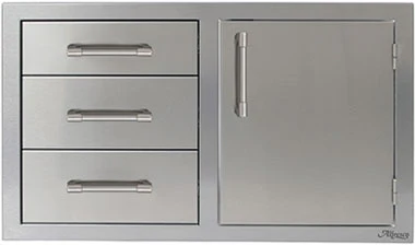 Alfresco 32" Single Door, Triple Drawers, RH